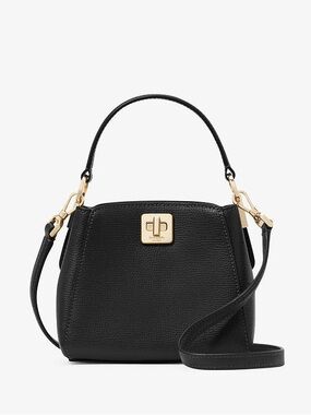Kate Spade Black Pebbled Leather Top-Handle Crossbody